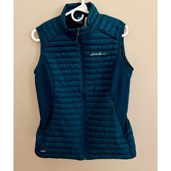 Eddie Bauer EB800 First Ascent Goose Down Packable Puffer Vest Turquoise Medium - Picture 3 of 16